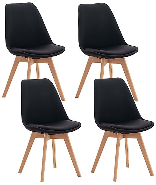 CLP Küchenstuhl Linares (4er Set), Buchenholz-Gestell, günstig online kaufen