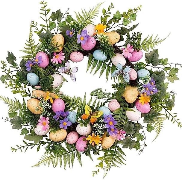 Kunstkranz Ostereier-Kranz,Künstlicher Türkranz,dekorativer Blumenkranz, Co günstig online kaufen