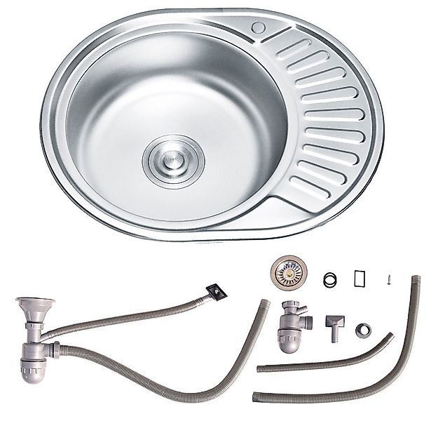 Melko Edelstahlspüle Spülbecken Küchenspüle Einbauspüle aus Edelstahl mit A günstig online kaufen