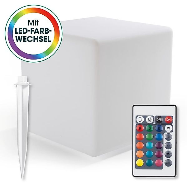 EASYmaxx LED Solarleuchte Solar-Leuchte Dekowürfel weiß günstig online kaufen
