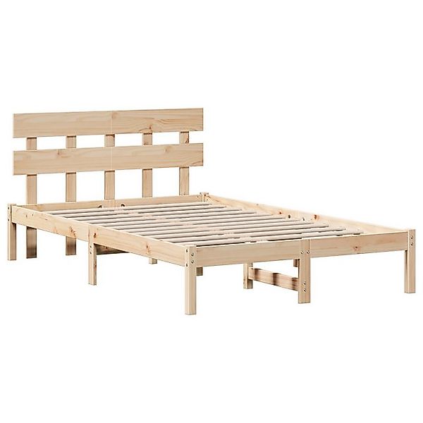 vidaXL Bett Bettgestell mit Kopfteil 120x200 cm aus Kiefernholz (1-tlg) günstig online kaufen