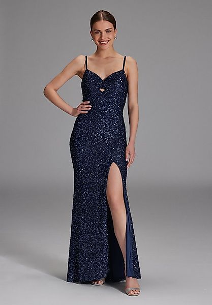 Hey Kyla Abendkleid - Bodenlanges Paillettenkleid mit Cut-Out Detail Figurb günstig online kaufen