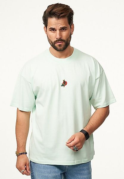 SOULSTAR T-Shirt mit Stickerei Herren Oversize-Fit Kurzarm Shirt mit Rundha günstig online kaufen