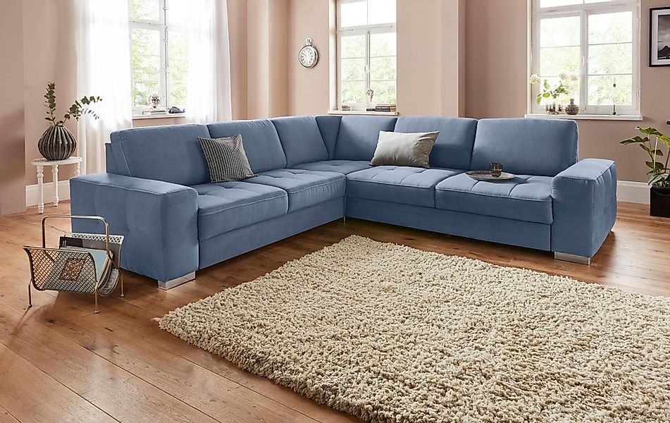 sit&more Ecksofa "Santorini L-Form" mit Federkern und Sitztiefenverstellung günstig online kaufen