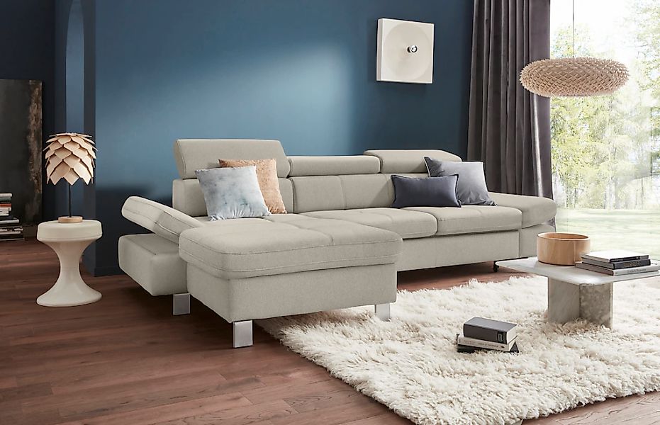 exxpo - sofa fashion Ecksofa "Fiji, hochwertige Detailverarbeitung, Breite günstig online kaufen
