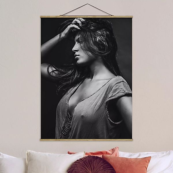 Stoffbild Akt & Erotik mit Posterleisten - Hochformat Dorine günstig online kaufen