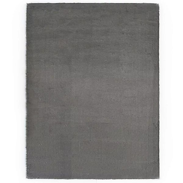Teppich 80 X 150 Cm Kunstkaninchenfell Dunkelgrau günstig online kaufen