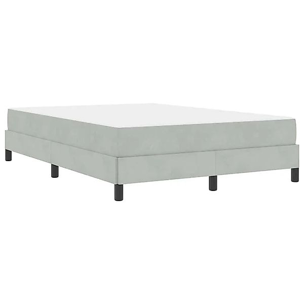 vidaXL Boxspringbett mit Matratze Hellgrau 140 x 200 cm Stoff 3398695 günstig online kaufen