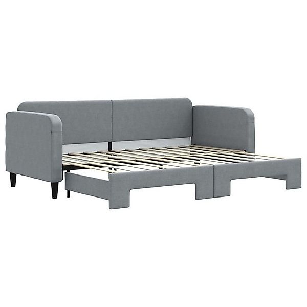 vidaXL Bett, Tagesbett Ausziehbar Hellgrau 80x200 cm Stoff günstig online kaufen