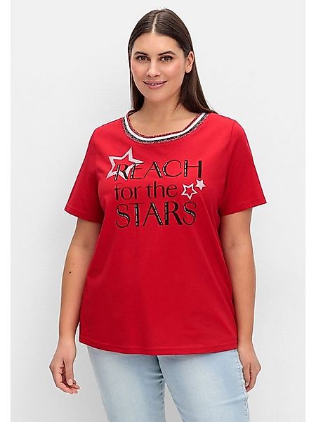 Sheego T-Shirt Große Größen mit Frontdruck und Glitzerdetails günstig online kaufen
