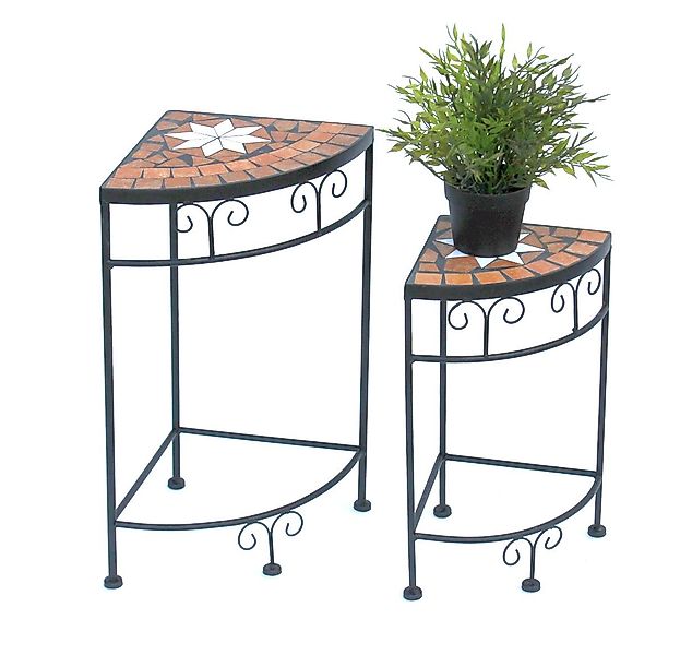 DanDiBo Blumenhocker Mosaik Eckregal 2er Set 42 und 52 cm Blumenständer 120 günstig online kaufen