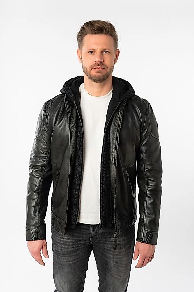 Mauritius Lederjacke MMCholly Mauritius - Herren Lederjacke Kapuze Lammnapp günstig online kaufen