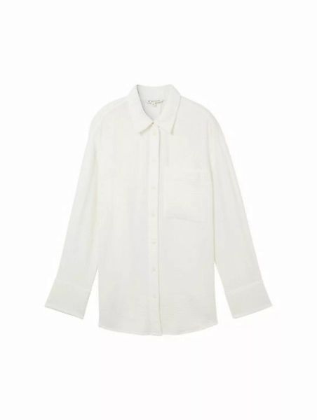 TOM TAILOR Blusenshirt structured blouse shirt, Whisper White günstig online kaufen