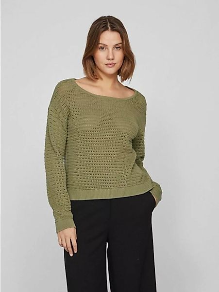 Vila Strickpullover Legerer Strickpullover Transparent Feinstrick Sweater 6 günstig online kaufen
