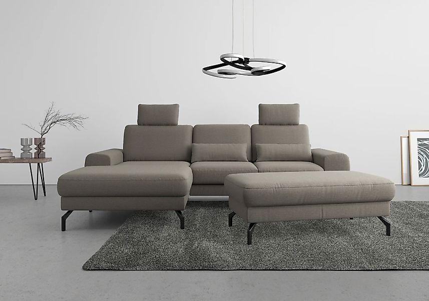 sit&more Ecksofa "Cinturo L-Form", inklusive Sitztiefenverstellung und Fede günstig online kaufen