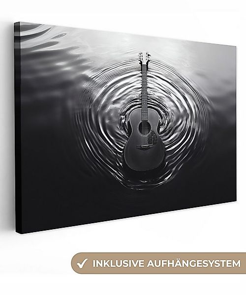 OneMillionCanvasses® Leinwandbild Gitarre - Holz - Wasser, Fotodruck (1 St) günstig online kaufen