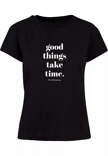 Merchcode T-Shirt "Merchcode Damen Ladies Good Things Take Time Box Tee" günstig online kaufen