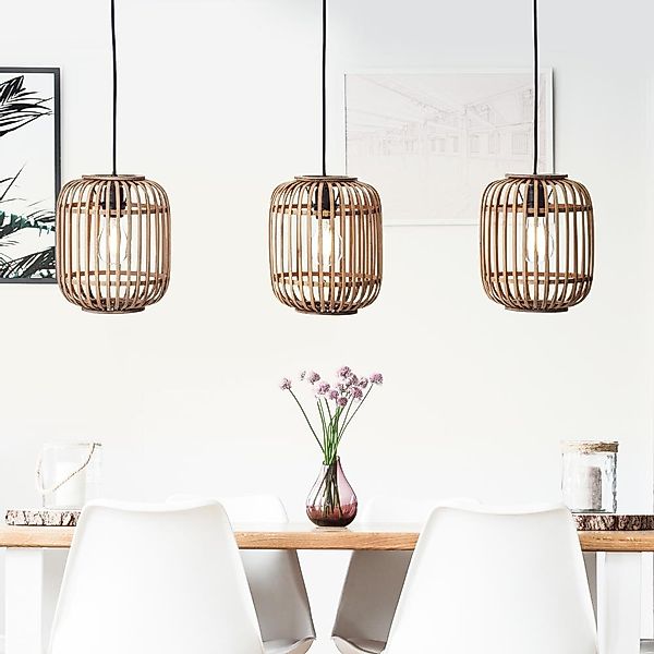 Brilliant Pendelleuchte »Woodrow« E27 1 Stk. Bambus Lampe, Nature-Style, 13 günstig online kaufen