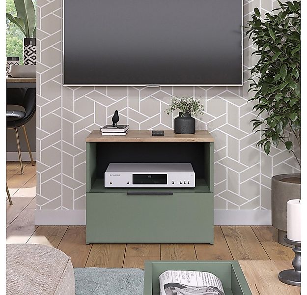 Vicco Lowboard Wido, Grün/Sonoma, 60 x 50 cm mit Schublade (1 St) günstig online kaufen