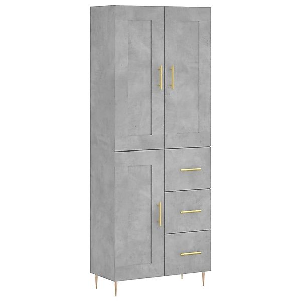 vidaXL Highboard Betongrau 69,5x34x180 cm Holzwerkstoff 3199997 günstig online kaufen