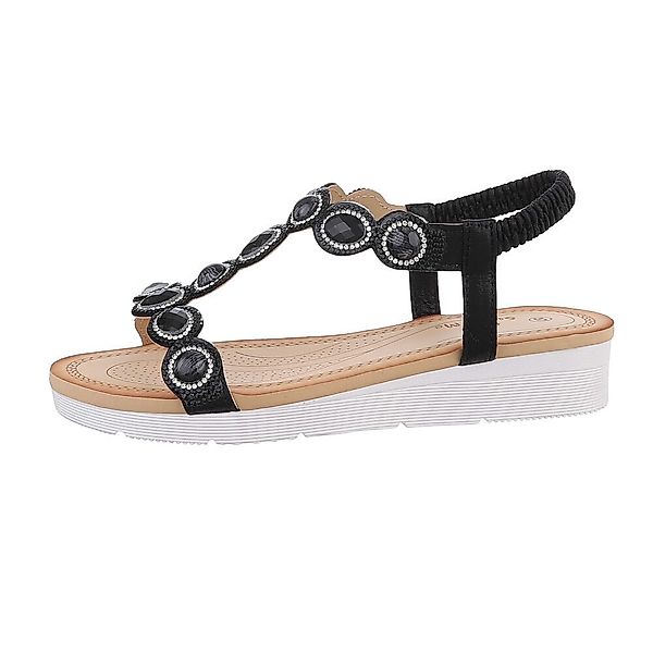 Ital-Design Damen Freizeit Riemchensandalette (86016859) Keilabsatz/Wedge günstig online kaufen