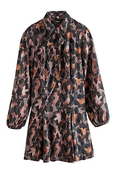 Next Minikleid Langärmeliges Minikleid mit Bindeschleife günstig online kaufen