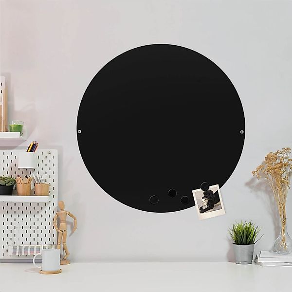 banjado Magnettafel Stahl Rund, (inkl. 4 günstig online kaufen