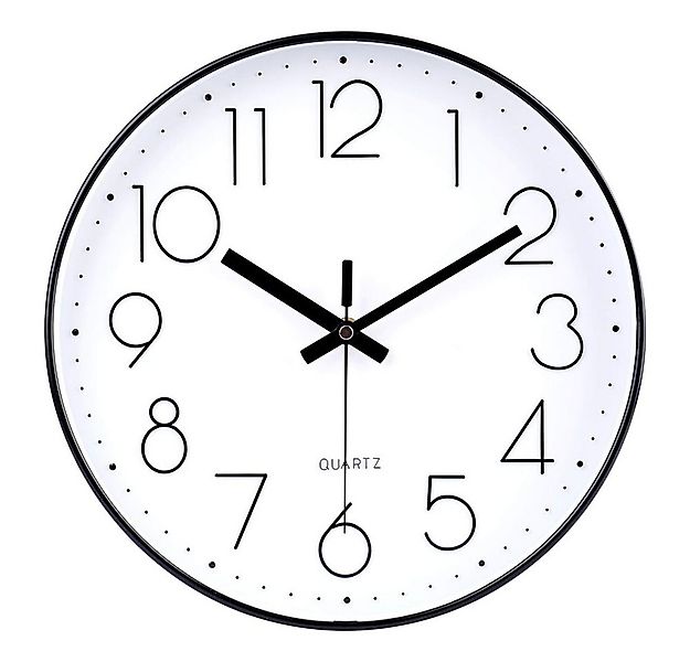 TUWENA Uhr 30cm Wanduhr Lautlos, 3D Ziffern Wanduhr, Modern Wand Uhr Analog günstig online kaufen