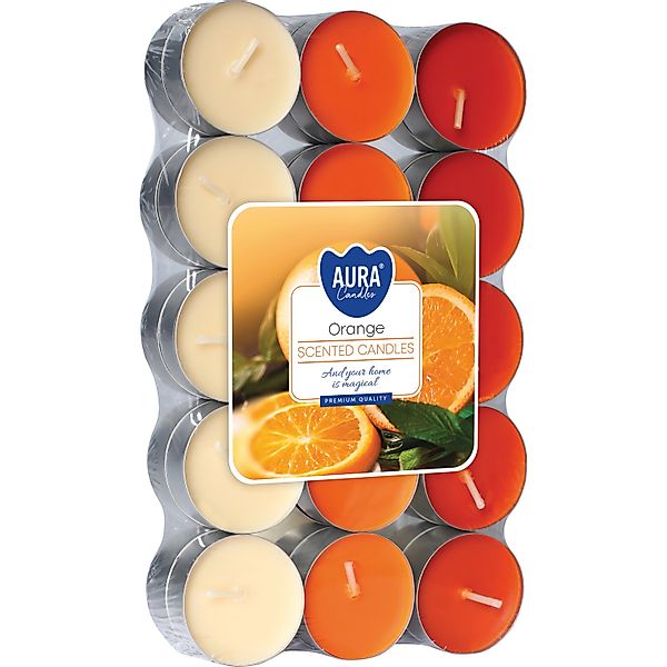 Duftkerzen Orange Ø 3,9 cm 30 Stück günstig online kaufen