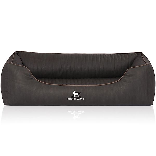 Knuffelwuff Hundebett Tampa Orthopädisch Kunstleder XXL 120 x 85cm Schwarz günstig online kaufen