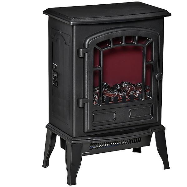 HOMCOM Elektrokamin Elektrischer Kamin mit Heizung, LED-Flammeneffekt, 2000 günstig online kaufen