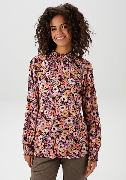Aniston CASUAL Schlupfbluse mit romantischen, farbenfrohen Blüten bedruckt günstig online kaufen