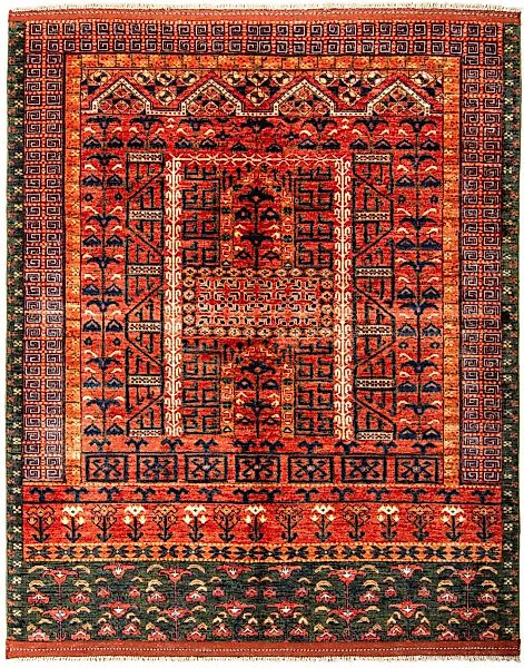 morgenland Orientteppich »Afghan - 196 x 158 cm - rot«, rechteckig günstig online kaufen