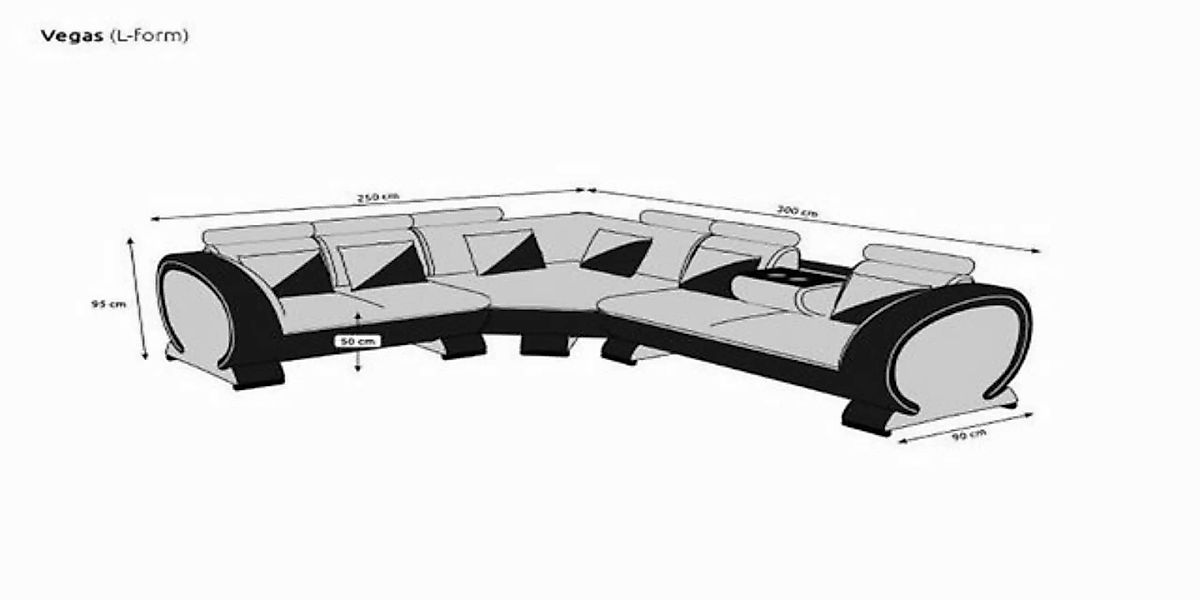 Xlmoebel Ecksofa Designer Eckcouch Wohnlandschaft mit USB-Anschluss Polster günstig online kaufen