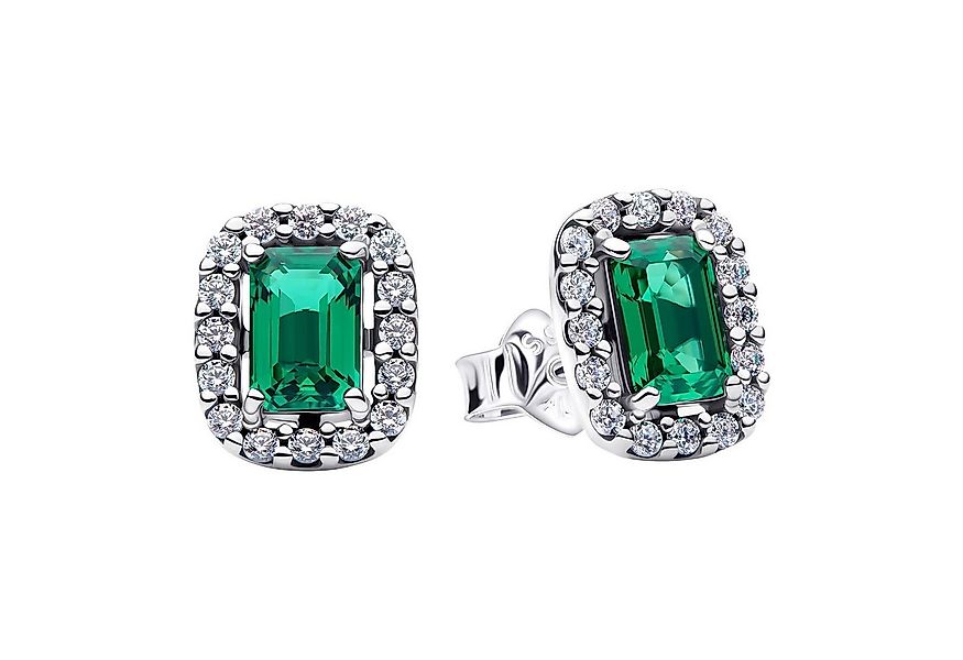 Pandora Paar Ohrstecker DamenFunkelnde Rechteckige Stecker Silber günstig online kaufen