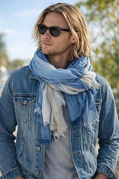 Ella Jonte Modeschal, breiter leichter XXL Baumwollmix Schal mit modernen B günstig online kaufen