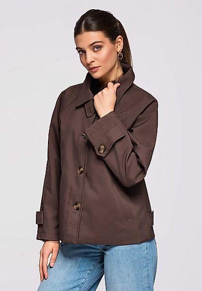OMBRE Trenchcoat Eleganter Damen-Kurzmantel im klassischen Stil Gerader, le günstig online kaufen