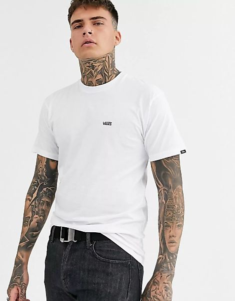 Vans – Weißes T-Shirt mit kleinem Logo günstig online kaufen