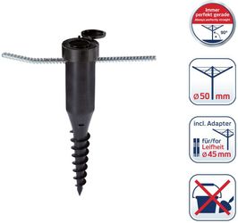 Leifheit Einschraub-Bodenhülse 1 Stk. tlg. für Wäschespinnen günstig online kaufen