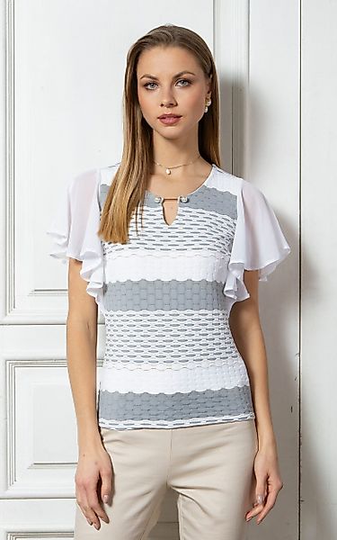 Passioni T-Shirt mit Flügelärmeln und Perlendetails günstig online kaufen