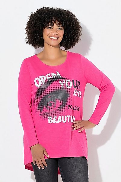 Angel of Style Longshirt Longshirt A-Linie Auge und Schriftzüge günstig online kaufen