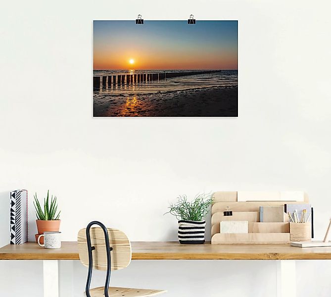 Artland Wandbild "Sonnenuntergang an Ostsee Insel Poel", Bilder vom Sonnenu günstig online kaufen