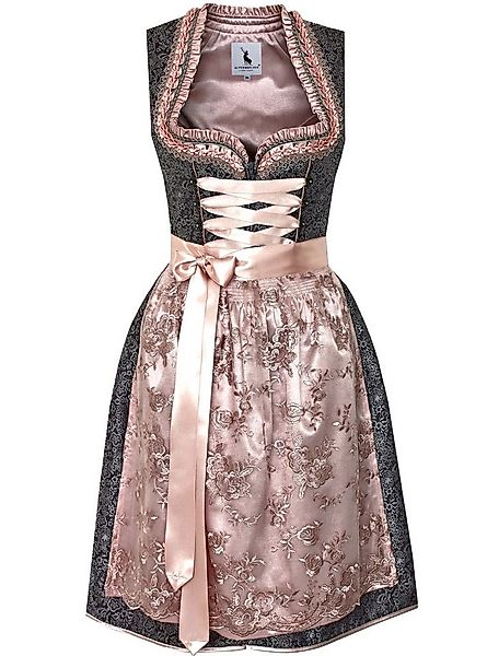 Alpenmärchen Dirndl Dirndl Juna in grau und rosa - ALM905 günstig online kaufen