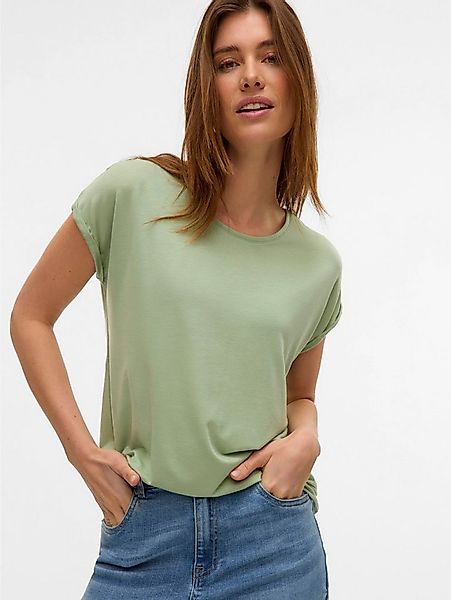 Vero Moda Rundhalsshirt VMAVA PLAIN SS TOP GAJRS NOOS Materialmix, regular günstig online kaufen