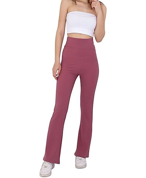 fashionshowcase Schlaghose Damen Scuba Hose High Waist elastisch für Yoga F günstig online kaufen
