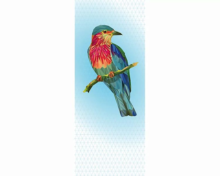 Dekopanel "Paradiesvogel2" 1,00x2,50 m / Glattvlies Perlmutt günstig online kaufen