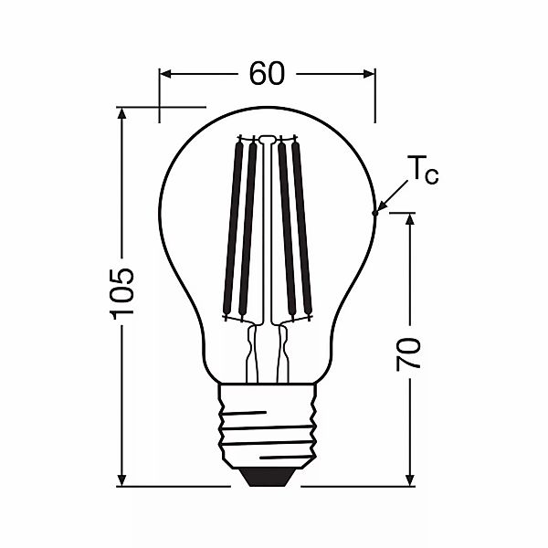 OSRAM LED Birne E27 2,2W Filament 4.000K 470lm 2er-Pack günstig online kaufen