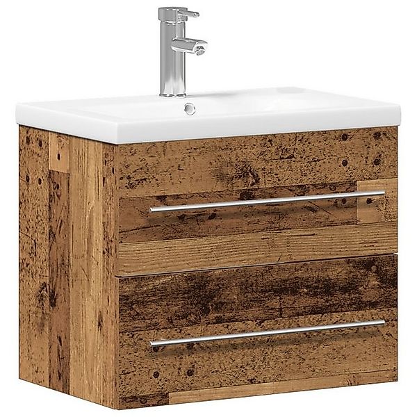 vidaXL Badezimmerspiegelschrank Badezimmerschrank mit integriertem Waschbec günstig online kaufen