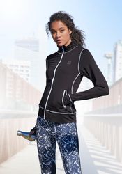 LASCANA ACTIVE Trainingsjacke "Black Marble" Trainingsjacke mit Kontrastnäh günstig online kaufen