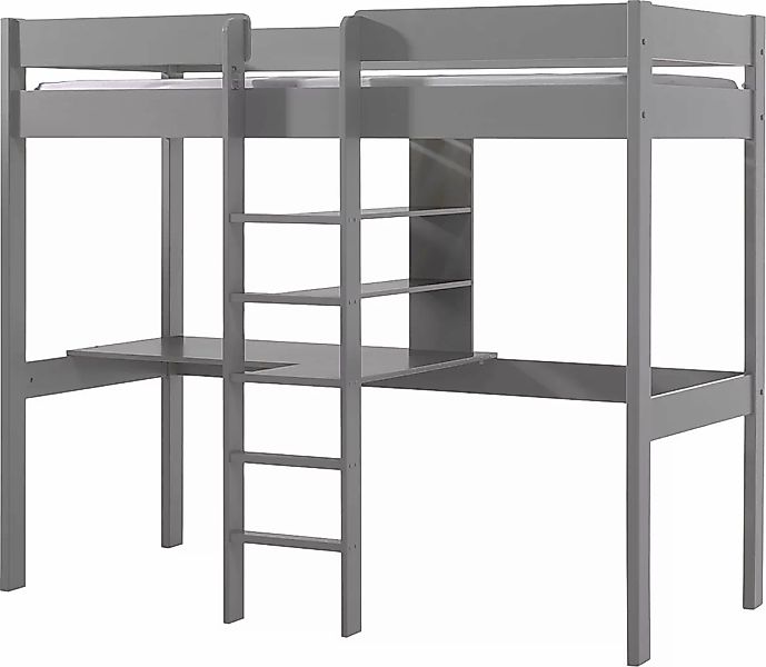 Vipack Hochbett "Pino", (Made in Europe), mit Schreibplatte und Regal günstig online kaufen